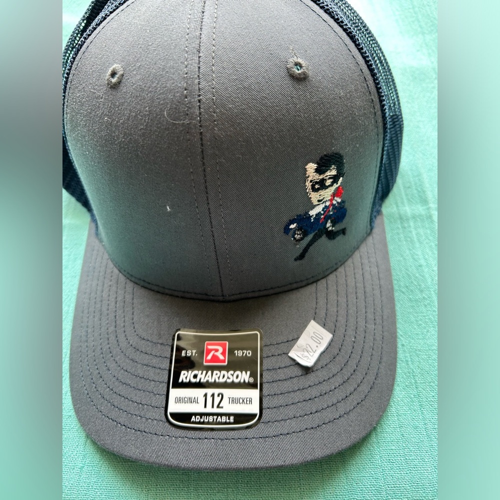 A Dark Grey Richardson 112 Adjustable Trucker Hat